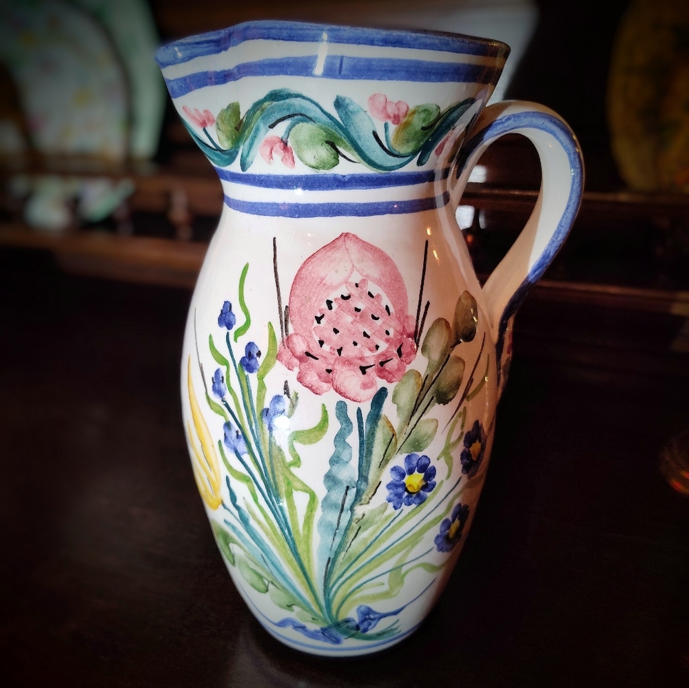 Tall Outeiro Agueda Pitcher from Portugal